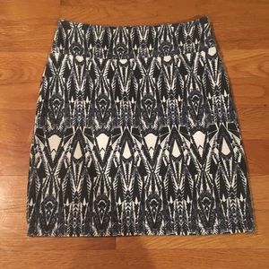 Geoprint Pencil Mini Skirt